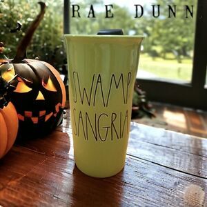 RAE DUNN Halloween "Swamp Sangria" Ceramic Travel Mug